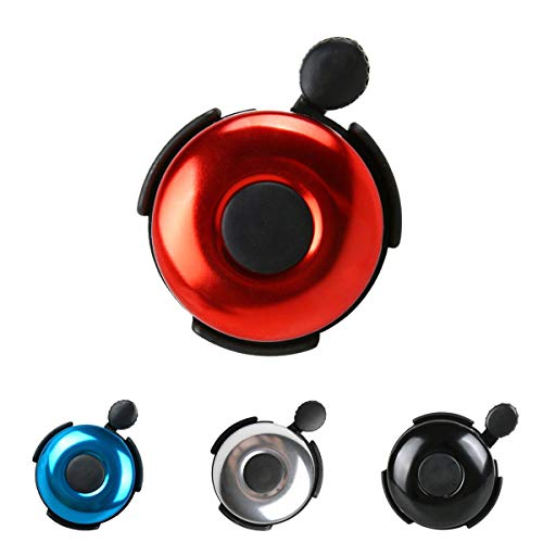 DUNCHATY Bicycle Bell - Aluminum Bike Bell Ring - Classic Bicycle Bell for Adults Men Women Kids Girls Boys Bikes - Mountain Bike Accessories - Red
