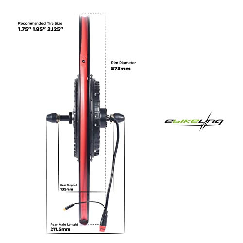 EBIKELING Waterproof Ebike Conversion Kit for Electric Bike 26" Front or Rear Wheel Electric Bicycle Hub Motor Built-in 1500W 1200W 750W 500W Electric Bike Controller Conversion Kit