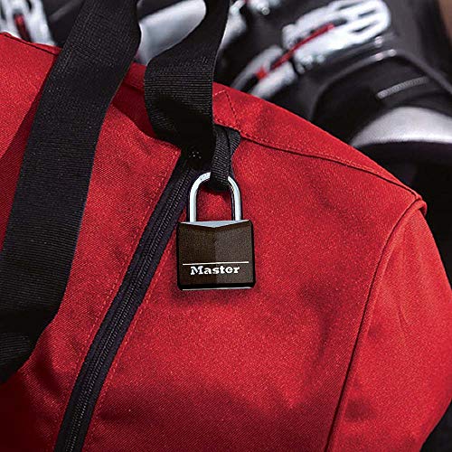 Master Lock 131D Covered Aluminum Keyed Padlock, One Pack, Black