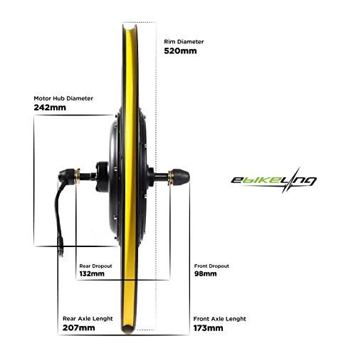 EBIKELING Waterproof Ebike Conversion Kit - 24" Wheel