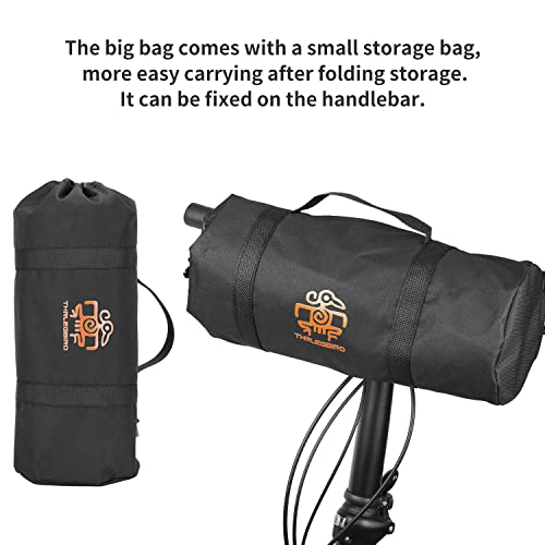 THRLEGBIRD Folding Bicycle Bag, Row Bag, Fits 14 to 20 Inches, Comes with a Dedicated Case for Cars, Airplanes, Air Transportation, Convenient, Durable, Large Storage Bag, Black