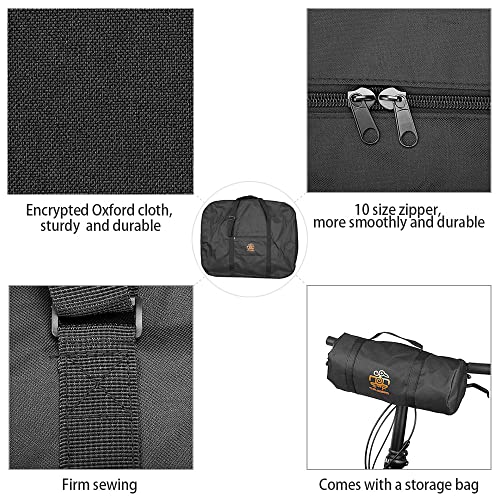 THRLEGBIRD Folding Bicycle Bag, Row Bag, Fits 14 to 20 Inches, Comes with a Dedicated Case for Cars, Airplanes, Air Transportation, Convenient, Durable, Large Storage Bag, Black