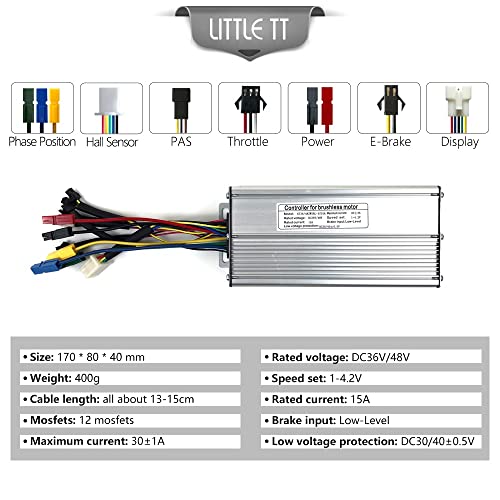 1000W 48V Electric Bicycle Conversion Kit Front Wheel Hub Motor 27.5 inch(650B) Geared hub Motor LCD7 Display with USB
