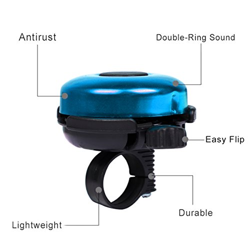 AD Bicycle Bell - Aluminum Bike Bell Ring - Classic Bicycle Bell for Adults Men Women Kids Girls Boys Bikes - Mountain Bike Accessories - Blue