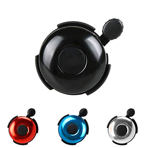 DUNCHATY Bicycle Bell - Aluminum Bike Bell Ring - Classic Bicycle Bell for Adults Men Women Kids Girls Boys Bikes - Mountain Bike Accessories - Black