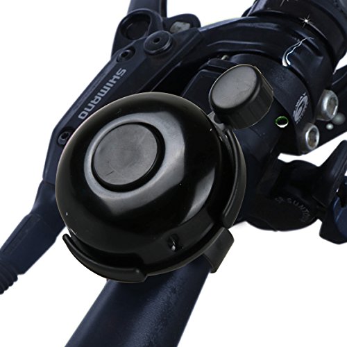 DUNCHATY Bicycle Bell - Aluminum Bike Bell Ring - Classic Bicycle Bell for Adults Men Women Kids Girls Boys Bikes - Mountain Bike Accessories - Black