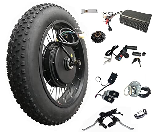 NBPOWER 20inch *4.0 3000W Electric Fat Bike Conversion kit with tire, Sabvoton 80A Controller, TTFT UKC1 Display, 7- Speed Freewheel, and Twist Throttle (Without Display)