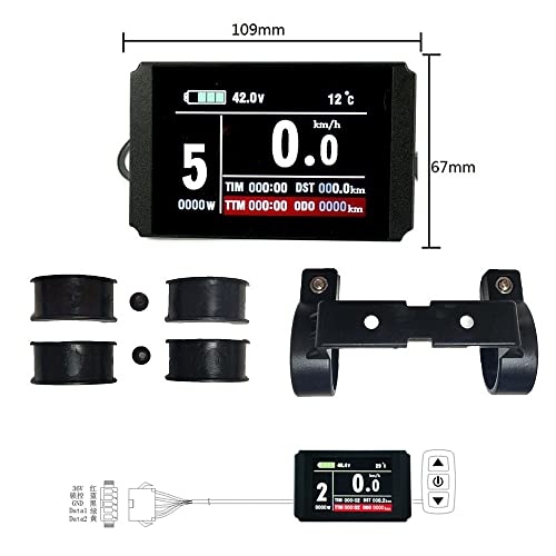 Schuck 48V 1000W 20"/24"/26"/27.5"/28"/29"/700C Front Wheel Electric Bicycle Conversion Motor Kit E-Bike Cycling with Brushless Gearless Hub Motor with LCD8H Color Display (20 inch)