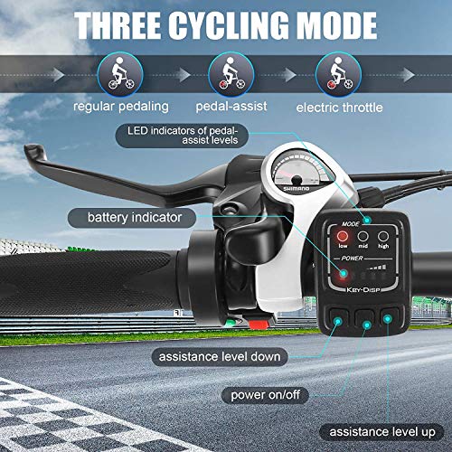 ANCHEER Electric Bike 500W Ebike 26'' Electric Bicycle, 20MPH Adults Electric Mountain Bike with Removable 12.5ah Battery, Professional 21 Speed Gears