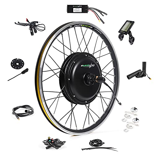 EBIKELING Waterproof Ebike Conversion Kit for Electric Bike 26" Front or Rear Wheel Electric Bicycle Hub Motor Kit 1500W 1200W 750W 500W Electric Bike Conversion Kit