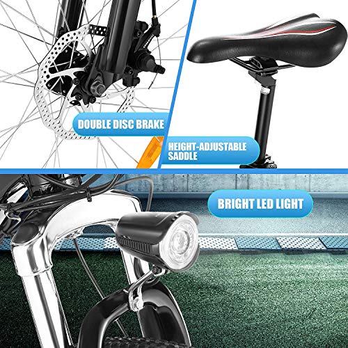 ANCHEER Electric Bike 500W Ebike 26'' Electric Bicycle, 20MPH Adults Electric Mountain Bike with Removable 12.5ah Battery, Professional 21 Speed Gears