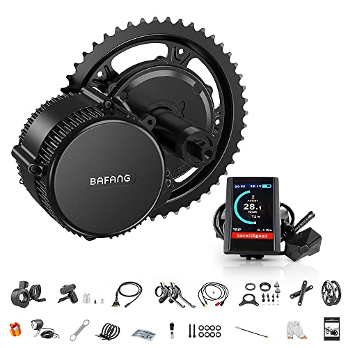 BAFANG 36V 500W Mid Drive Kits Motor Ebike Conversion Kits with Chainring Wheel and LCD Display(No Battery)