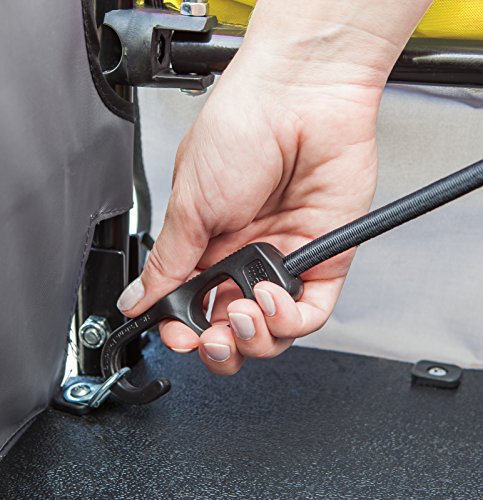 Schwinn Day Tripper Cargo Bike Trailer, Folding Frame, Quick Release Wheels, Yellow/Grey