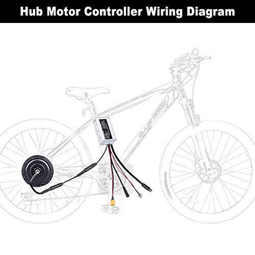 Greenergia Hub Motor Controller 48V 14A Fit 350W-1000W Electric Bike Brushless Hub Motor Ebike Conversion Kit Accessories for Bafang Rear and Front Motor (48V 350W 14A)