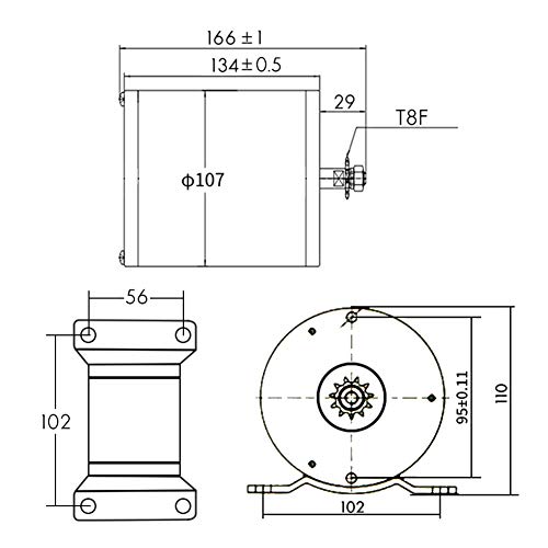 Electric Scooter Motor 48V 2000W Mid Drive Motor DC Brushless Controller 45A with LCD Throttle Grip 3-speed Switch for Go Kart ATV Electric Bicycle Conversion Kit (48V 2000W 45A motor kit)