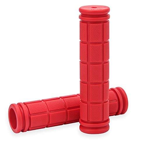 Coolrunner Bicycle Handle Bar Mushroom Grips BMX for Boys and Girls Bikes (Red)