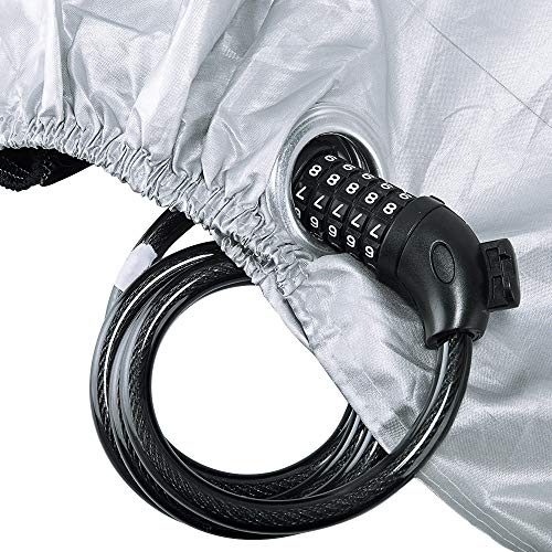 REEHUT Waterproof Outdoor Bike Cover with Lock Hole