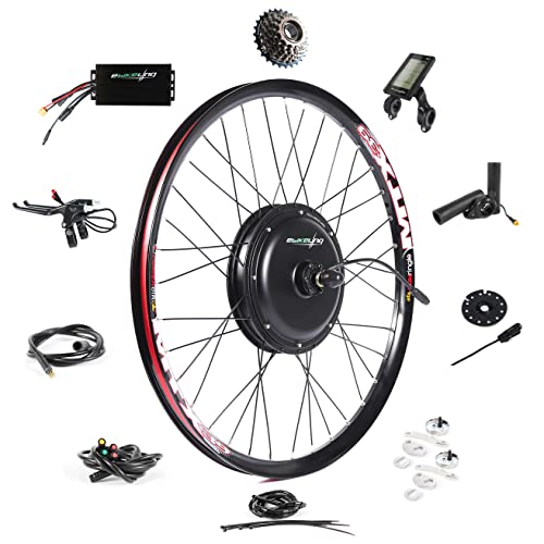 EBIKELING Waterproof Ebike Conversion Kit for Electric Bike 29" Rear Wheel Electric Bicycle Hub Motor Kit with Mountain Bike Rim 1500W 1200W 750W 500W Electric Bike Conversion Kit