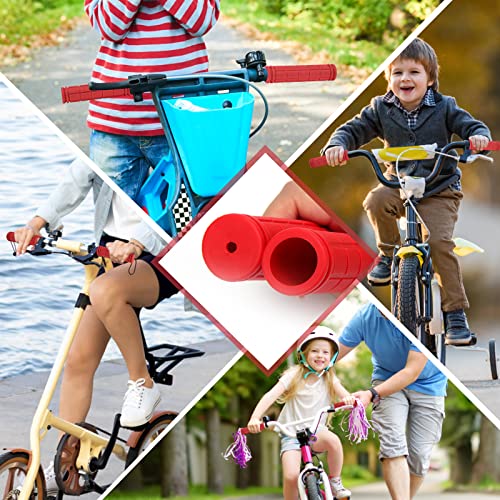 Coolrunner Bicycle Handle Bar Mushroom Grips BMX for Boys and Girls Bikes (Red)