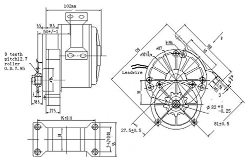 Electric Bike Conversion Kit Motor (36V 250W)