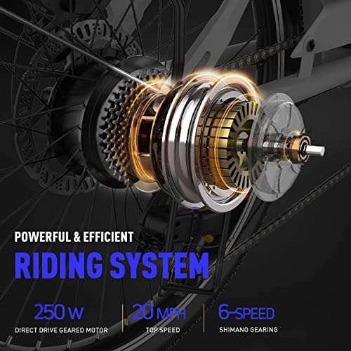 NAKTO 26" City Electric Bicycle Assisted Bicycle for Men with Removable 36V 10A Large Capacity Lithium Battery Ebike and Charger