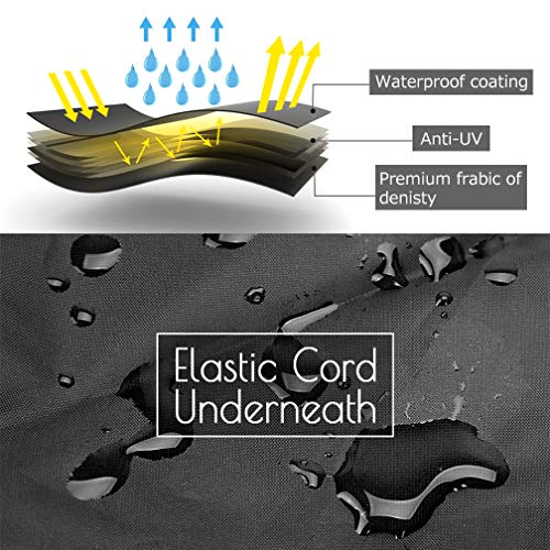 Maveek Black Bike Cover 190T Waterproof Bicycle Cover Large Sizes(78.7'' L 27.6'' W 43.3'' H) Rain Cover for Outdoor Bicycle Storage, Dust Resistant and UV Protection.