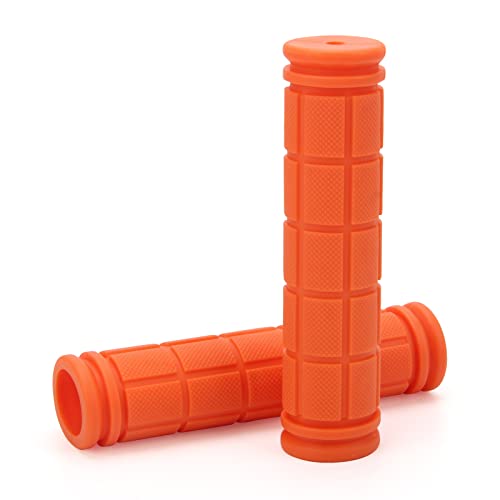 Coolrunner Bicycle Handle Bar Mushroom Grips BMX for Boys and Girls Bikes (Orange)
