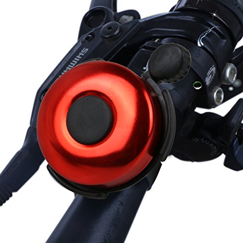 DUNCHATY Bicycle Bell - Aluminum Bike Bell Ring - Classic Bicycle Bell for Adults Men Women Kids Girls Boys Bikes - Mountain Bike Accessories - Red