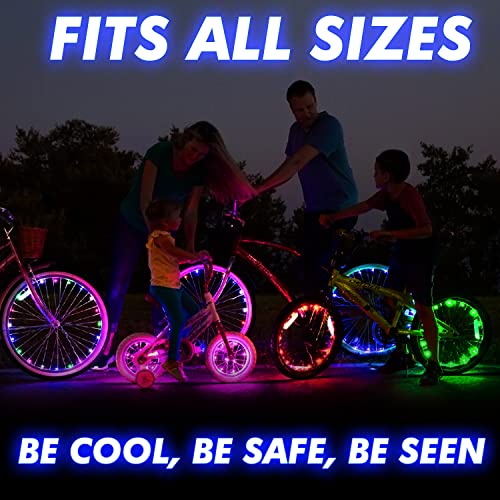 Activ Life Bike Wheel Lights, LED Bicycle Wheel Lights for Bike Wheels & Tire Spokes, Fits Both Kids and Adult Bikes, Summer Fun Accessories & Gifts for Kids & Teens, 1 Pack (1 Wheel), Orange