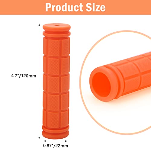 Coolrunner Bicycle Handle Bar Mushroom Grips BMX for Boys and Girls Bikes (Orange)