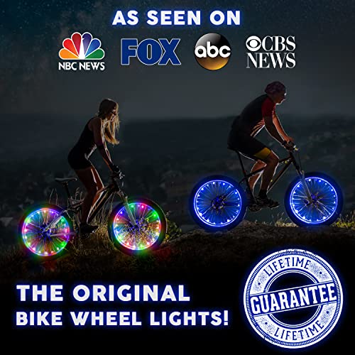 Activ Life Bike Wheel Lights, LED Bicycle Wheel Lights for Bike Wheels & Tire Spokes, Fits Both Kids and Adult Bikes, Summer Fun Accessories & Gifts for Kids & Teens, 1 Pack (1 Wheel), Orange
