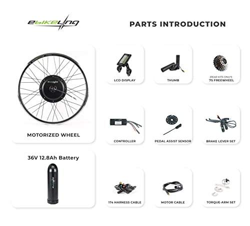 EBIKELING Waterproof Ebike Conversion Kit with Battery