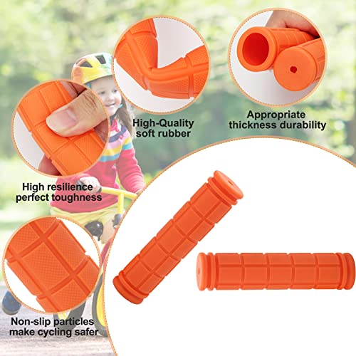Coolrunner Bicycle Handle Bar Mushroom Grips BMX for Boys and Girls Bikes (Orange)