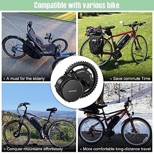 BAFANG BBS02 48V 750W Mid Drive Kits Mid Motor Ebike Conversion Kits with Chainring Wheel and LCD Display(No Battery)