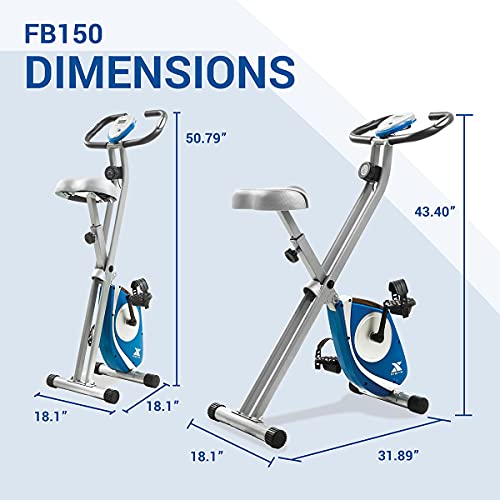 XTERRA Fitness FB150 Folding Exercise Bike, Silver