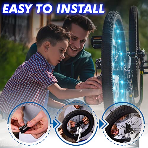 Activ Life Bike Wheel Lights, LED Bicycle Wheel Lights for Bike Wheels & Tire Spokes, Fits Both Kids and Adult Bikes, Summer Fun Accessories & Gifts for Kids & Teens, 1 Pack (1 Wheel), Orange