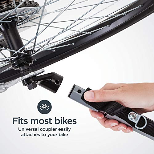 Schwinn Day Tripper Cargo Bike Trailer, Folding Frame, Quick Release Wheels, Red/Grey