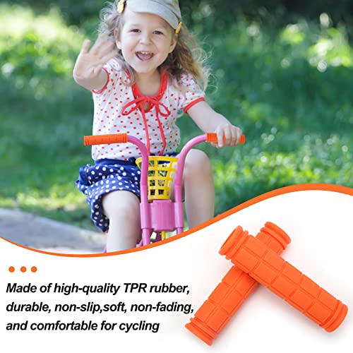 Coolrunner Bicycle Handle Bar Mushroom Grips BMX for Boys and Girls Bikes (Orange)