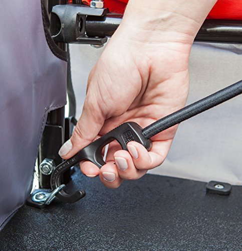 Schwinn Day Tripper Cargo Bike Trailer, Folding Frame, Quick Release Wheels, Red/Grey