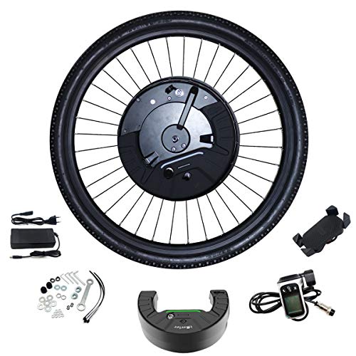 Jueshuai iMortor 3.0 Electric Bike Conversion Kit 36V 350W with 36V 7.2Ah Lithium Battery for LCD Display Version 26inch Electric Bike Motor Front Wheel