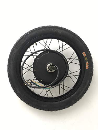 NBPOWER Programmable, QS 3000W Electric Bike Conversion Kit, 72V 80A Savoton Sine Wave Programmable Controller, 3000W Brushless gearless Motor, 3000W Electric Bike Kit. (17inch Rear)