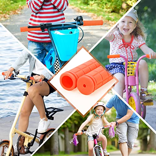 Coolrunner Bicycle Handle Bar Mushroom Grips BMX for Boys and Girls Bikes (Orange)