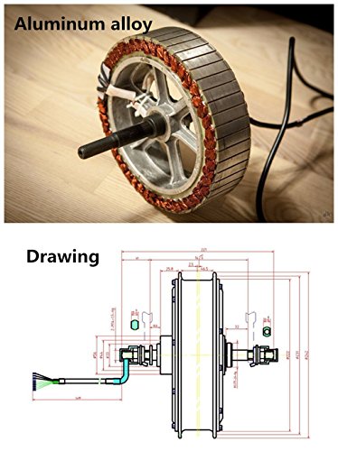 Bluetooth Adapter, 17inch 3000W Electric Bike Conversion Kit, 72V 80A Savoton Sine Wave Programmable Controller, 3000W Brushless gearless Motor, 3000W Electric Bike Kit. (18inch Rear)