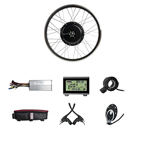 Schuck 48V1000W Electric Bicycle Conversion Kit 20" 24" 26" 27.5" 28" 29" 700C Front Wheel E-Bike with LCD3 Display (26 inch)