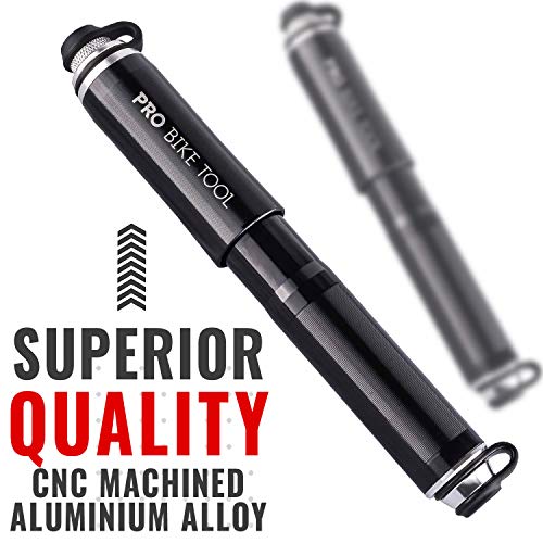 PRO BIKE TOOL Mini Bike Pump Fits Presta and Schrader - High Pressure PSI - Reliable, Compact & Light - Bicycle Tire Pump for Road, Mountain and BMX