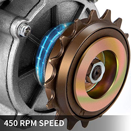 BestEquip Bicycle Reduction Motor 450W 36V Geared Motor 450RPM 16A Brushed Motor with Twist Kit and Lamp for Electric Bike Conversion Kit Electric Bicycle Scooter Motor