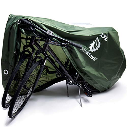 YardStash Bicycle Cover XXL for 2-3 Bikes and Trikes: Cover for 3 Bikes, Trike Cover, Beach Cruiser Cover, 29er Bike Cover, Electric Bike Cover & Cover for Bikes w/Baskets or Racks
