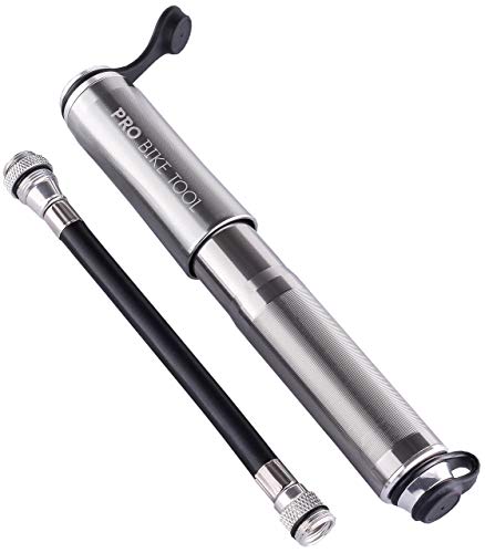 PRO BIKE TOOL Mini Bike Pump Fits Presta and Schrader - High Pressure PSI - Reliable, Compact & Light - Best Quality & Performance - Bicycle Tire Pump for Road, Mountain and BMX Bikes