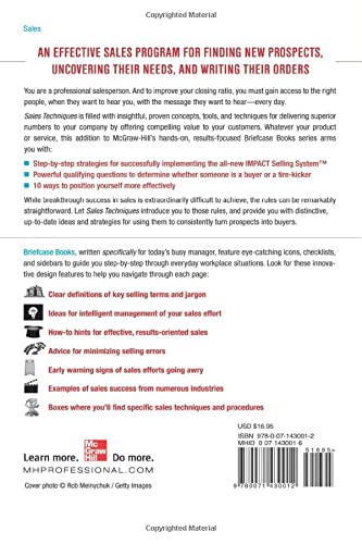 Sales Techniques by William T. Brooks, Paperback