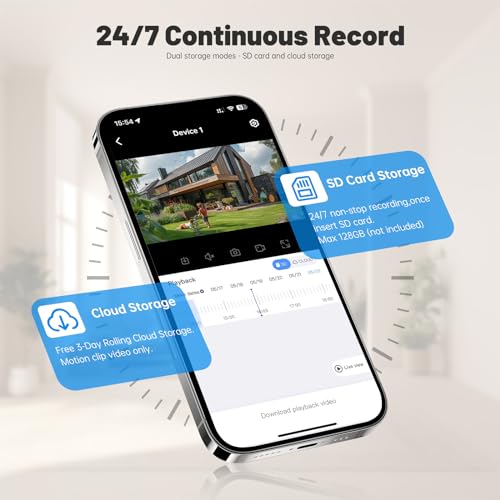 HEDNIC 2K Wireless Security Camera with AI Detection